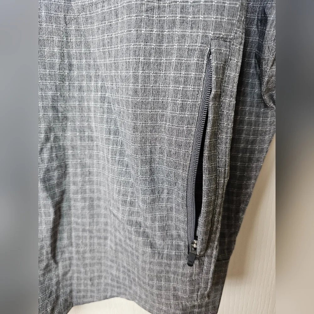 Prana Men's Garvan Long-Sleeve Button-Down Shirt, Charcoal, MED